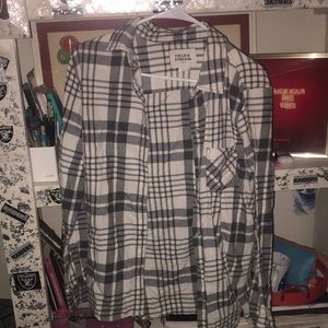 field and stream flannel men's shirt size L